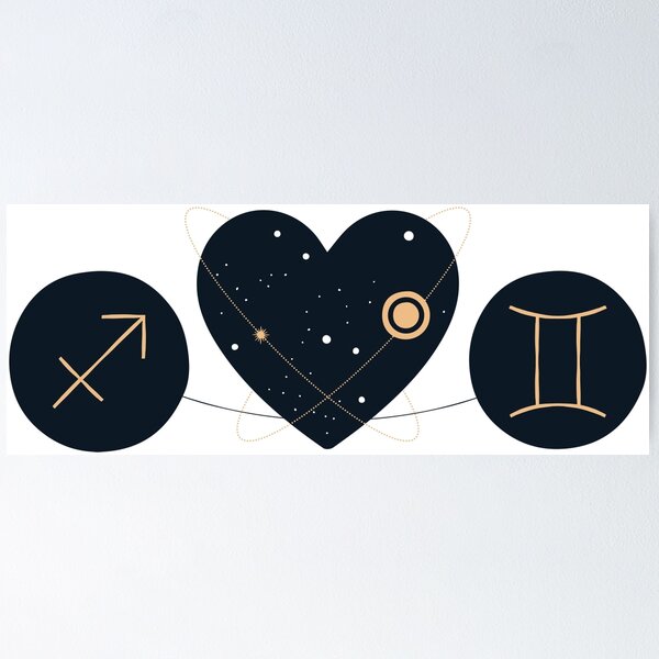 Item preview, Romantic Zodiac Couples - Sagittarius Loves Gemini designed and sold by wugnia.