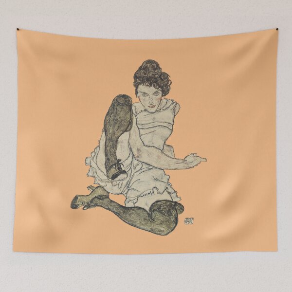 Item preview, Female model seated, by Egon Schiele (1920) designed and sold by MINDTHECHERRY.
