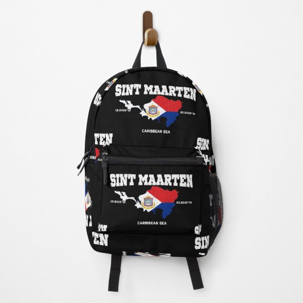 Item preview, Sint Maarten Flag and Map, Sint Maarten coordinates designed and sold by Flag Outfit.