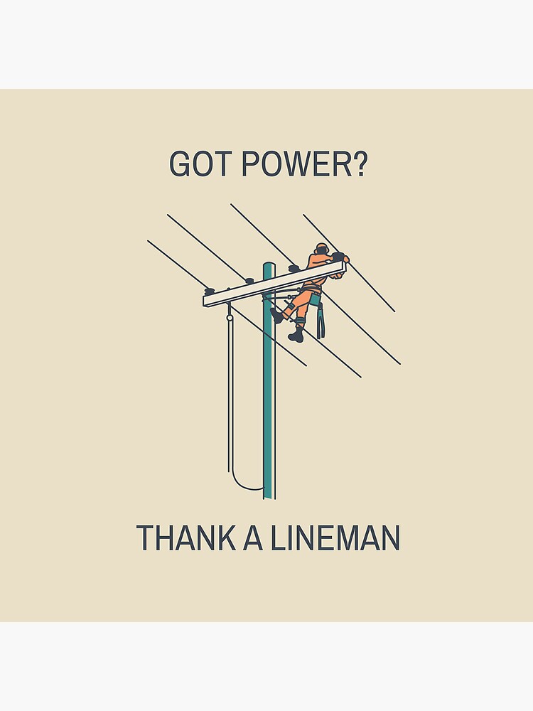 Thumbnail 4 of 4, Clock, Got Power? Thank A Lineman designed and sold by LineXpressions.