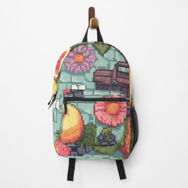 Item preview, Pixellated rainbow fruits and flowers picnic pattern designed and sold by CreativeNxt.