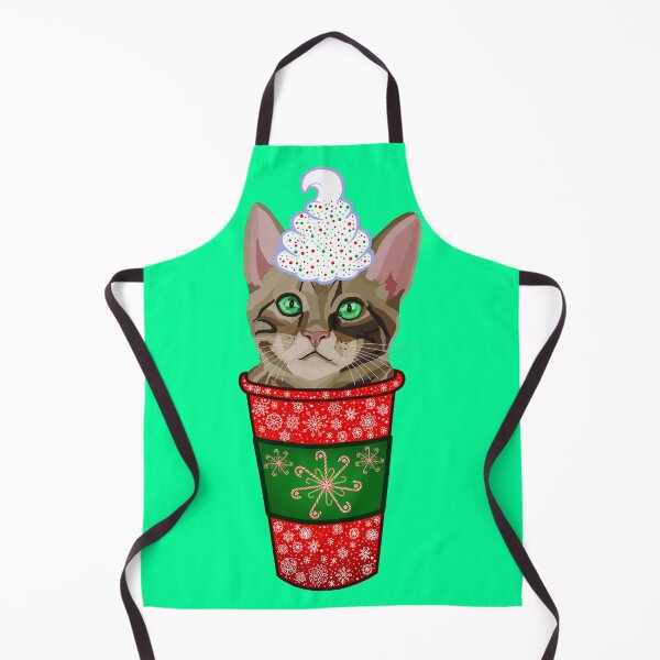 Item preview, Christmas Peppermint Mocha Coffee Tabby Cat designed and sold by Deborah Camp.