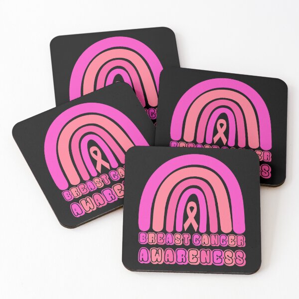 Item preview, Breast Cancer Awareness Pink Women Rainbow Ribbon designed and sold by Stick-Artistry.
