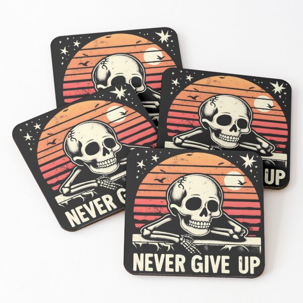 Item preview, Skeleton Vintage The Spooky: Never Give Up (T-Shirt) designed and sold by PiXilustratoArt.
