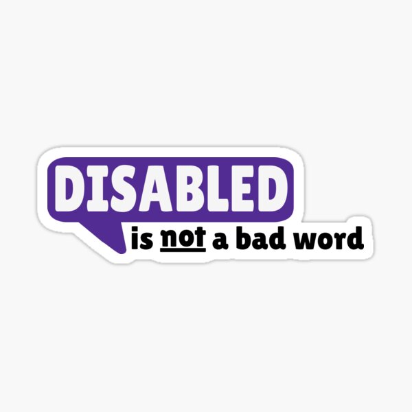 Aperçu de l'œuvre Handicapé n'est pas un gros mot créée et vendue par MillyNeedsHelp.