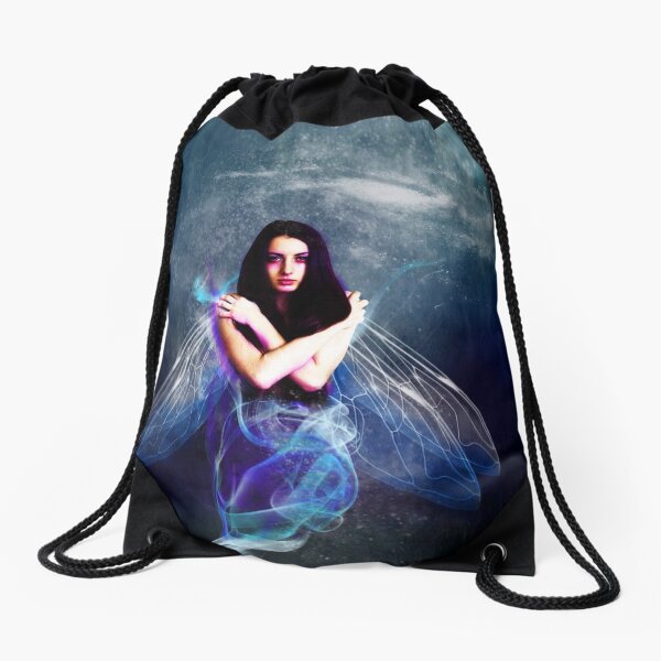 Blue Sprite Drawstring Bag