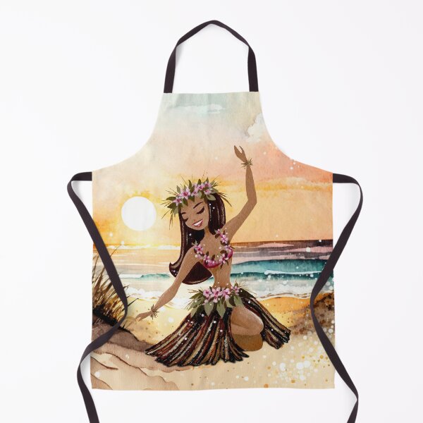 Item preview, Tiki Island Girl on Sunset Beach designed and sold by MoodyMuseArt.