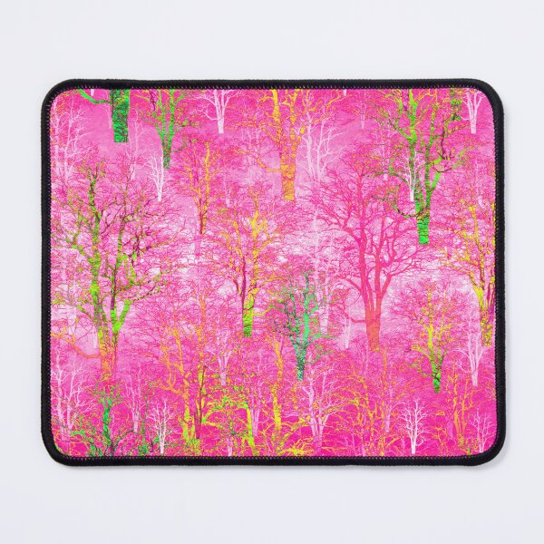 Item preview, An endless forest - bright pink, yellow, fluorescent color. designed and sold by My-fake-places.