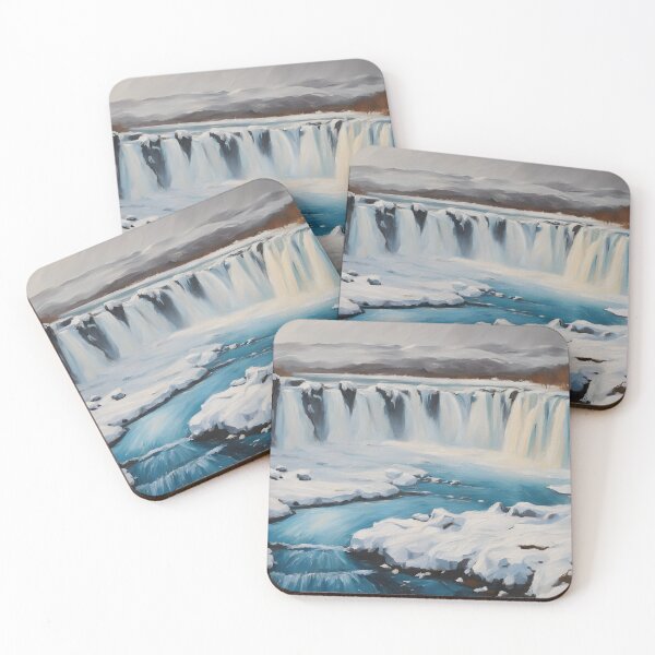 Item preview, Godafoss Waterfall in Winter designed and sold by digitalverser.