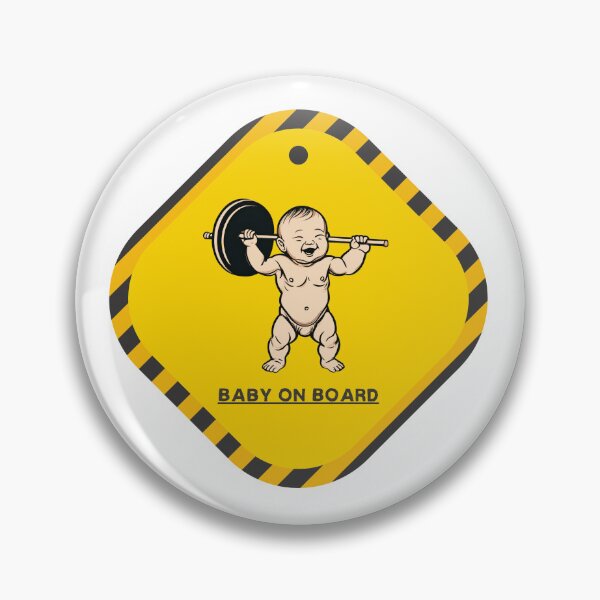Item preview, Muscle Baby On Board Sticker - Fun and Functional Car Decal for Parents designed and sold by devma.