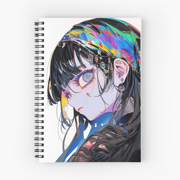 Item preview, Beautiful Weird Creepy Rainbow Veil Anime Girl designed and sold by bubblegoth.