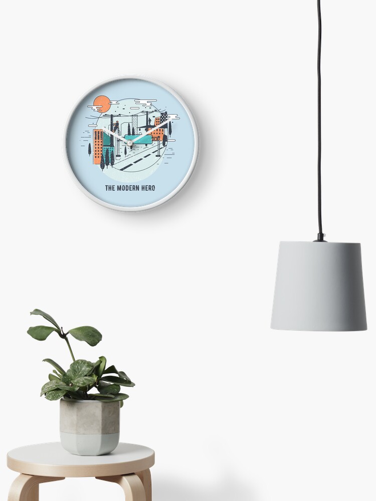 Thumbnail 1 of 4, Clock, Cool Lineman - The Modern Hero designed and sold by LineXpressions.