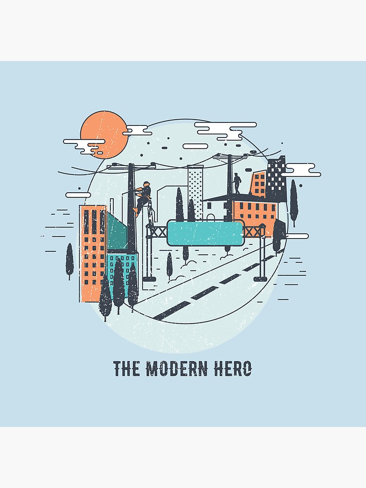 Thumbnail 4 of 4, Clock, Cool Lineman - The Modern Hero designed and sold by LineXpressions.