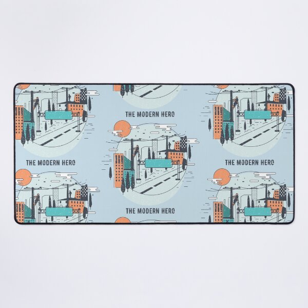 Cool Lineman - The Modern Hero Desk Mat