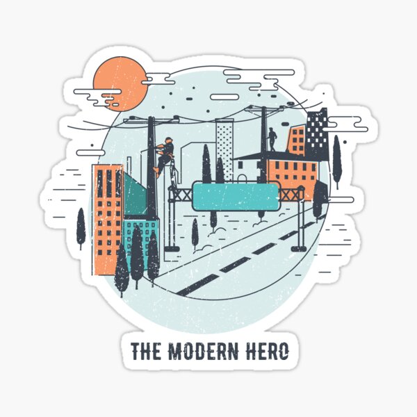 Cool Lineman - The Modern Hero Sticker