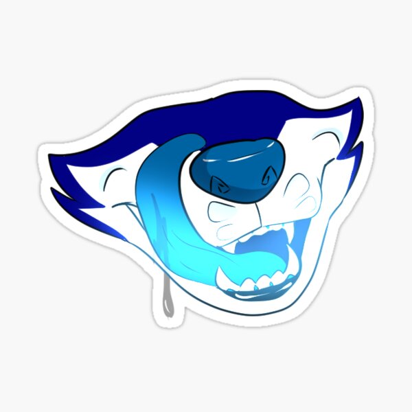 Blue Glowing Maw Sticker