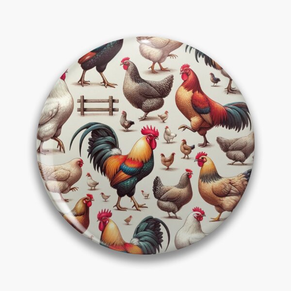 Item preview, Chicken Rooster Hen pattern designed and sold by Aryabek.
