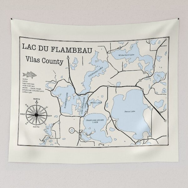 Item preview, Lac Du Flambeau Lake WI Vilas County designed and sold by Jean Plout.