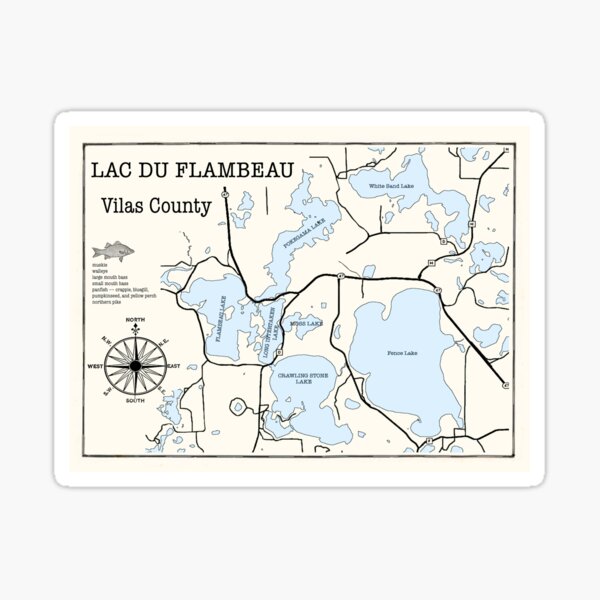 Item preview, Lac Du Flambeau Lake WI Vilas County designed and sold by Jean Plout.
