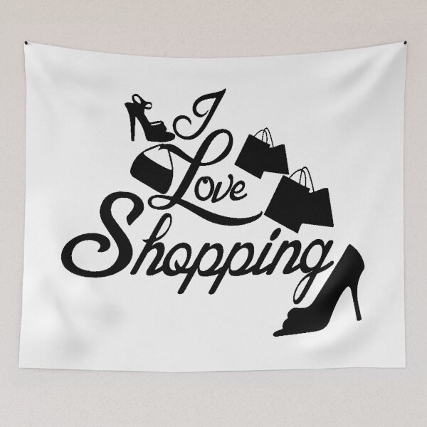 Item preview, I Love Shopping  designed and sold by The Happiness Market .