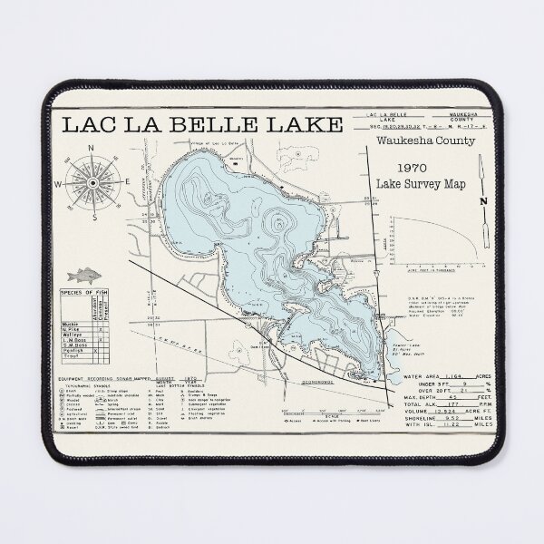 Item preview, Lac La Belle Lake WI Waukesha County 1970 designed and sold by Jean Plout.