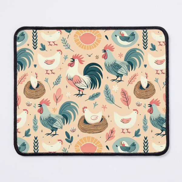 Item preview, rooster chicken and hen pattern designed and sold by Aryabek.