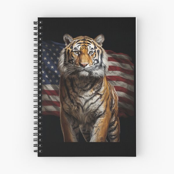 Artikelvorschau, Tiger auf dem Hintergrund der Flagge entworfen und verkauft von Master-Print.
