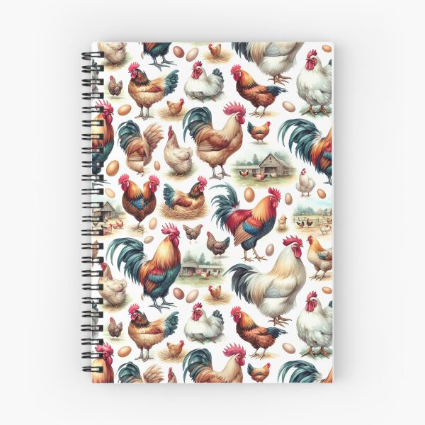 Item preview, Rooster Chicken Hen Pattern designed and sold by Aryabek.