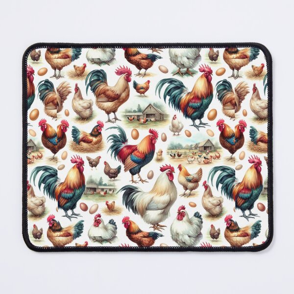 Item preview, Rooster Chicken Hen Pattern designed and sold by Aryabek.