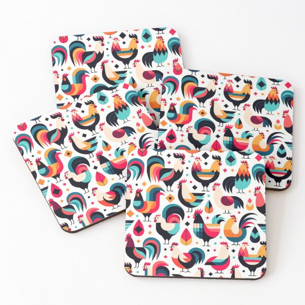 Item preview, Rooster Chicken Hen pattern Minimalist designed and sold by Aryabek.