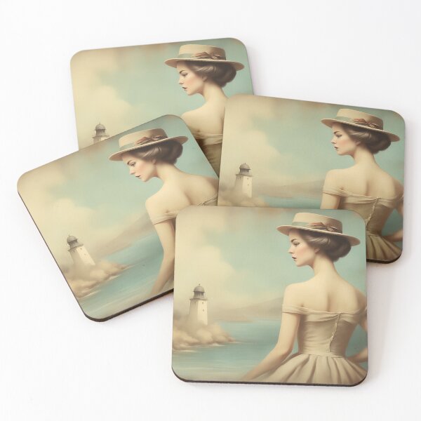 Item preview, Vintage retro style town classy woman designed and sold by VanillaBlueSky.