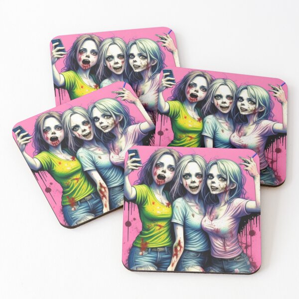 Item preview, Teen girls zombies selfie  designed and sold by Roxburylane.