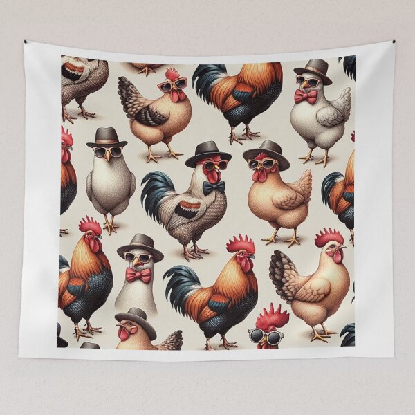 Item preview, Hen Rooster Chicken Pattern Cool designed and sold by Aryabek.