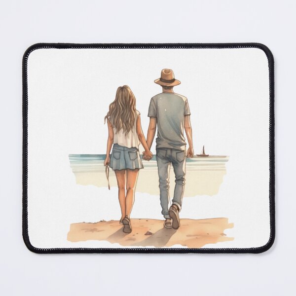 Item preview, Loving couple walking on the beach shores designed and sold by TheRightHonMP.