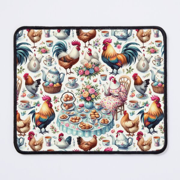 Item preview, Rooster Chicken Hen pattern tea designed and sold by Aryabek.
