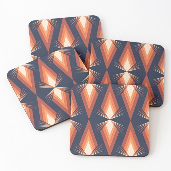 Item preview, Orange and Blue Diamond Shape Repeating Pattern designed and sold by itsgoodjunk.