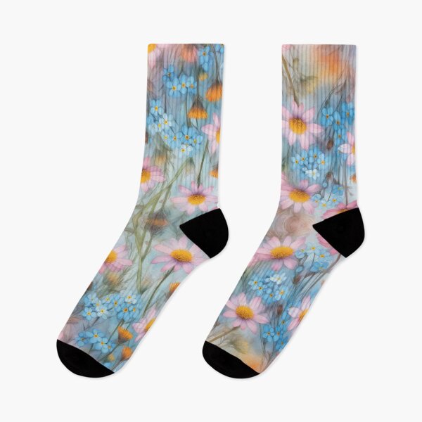Item preview, Wildflowers - harmony of nature, pink, blu, pastel colors. designed and sold by My-fake-places.