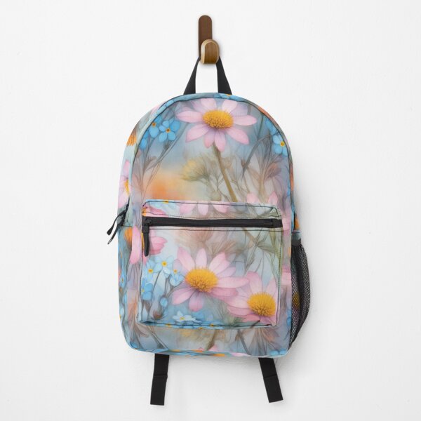 Item preview, Wildflowers - harmony of nature, pink, blu, pastel colors. designed and sold by My-fake-places.