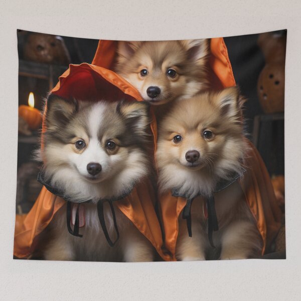 Item preview, Halloween Siberian Huskies designed and sold by PrintMeOver.