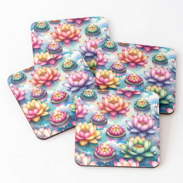 Item preview, Indian Watercolor Lotus Pattern designed and sold by Aryabek.