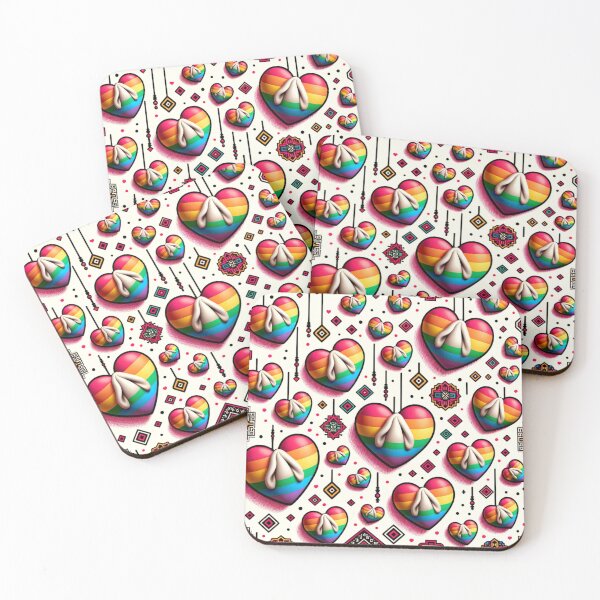 Item preview, Rainbow Heart Asian pattern designed and sold by Aryabek.