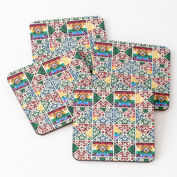 Item preview, Nepali dhaka motifs Pride pattern designed and sold by Aryabek.