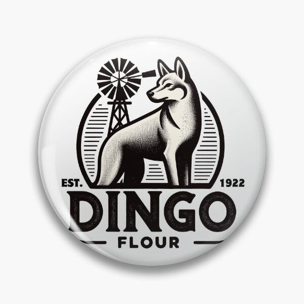 Item preview, Black and White Dingo Flour inspired design designed and sold by ElLocoMus.