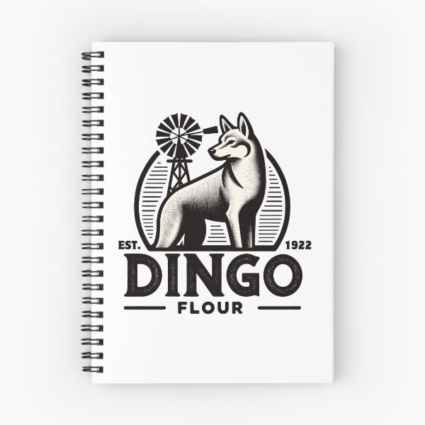 Item preview, Black and White Dingo Flour inspired design designed and sold by ElLocoMus.
