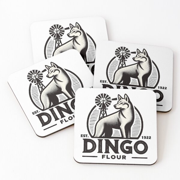 Item preview, Black and White Dingo Flour inspired design designed and sold by ElLocoMus.