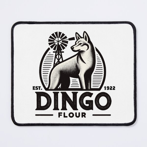 Item preview, Black and White Dingo Flour inspired design designed and sold by ElLocoMus.