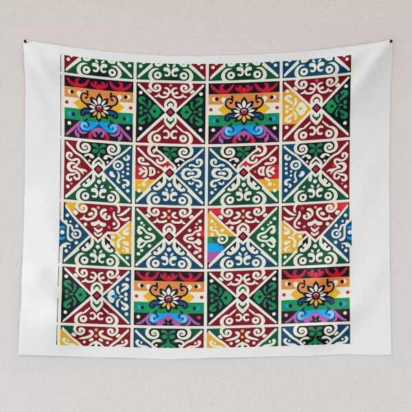 Item preview, Nepali dhaka motifs Pride pattern designed and sold by Aryabek.
