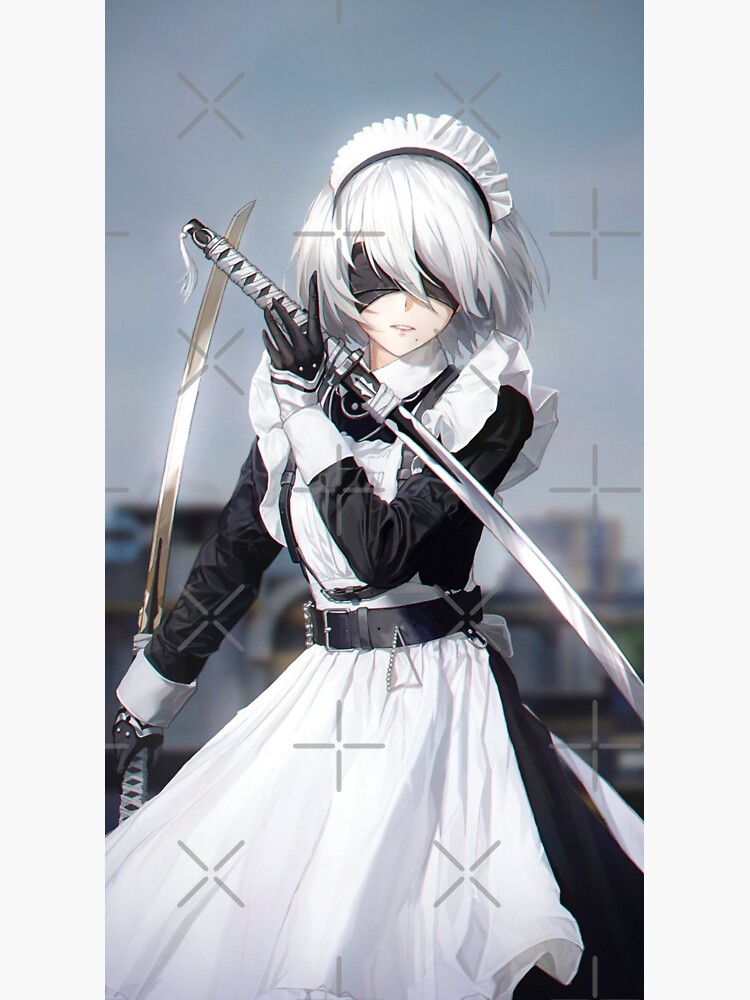 Nier Automata 2B Nier Automata Sword Anime Matte Finish Poster