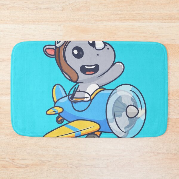 Item preview, Rhino Aviator: Adorable Pilot Takes Flight - Cartoon Vector Icon designed and sold by hjian8219.