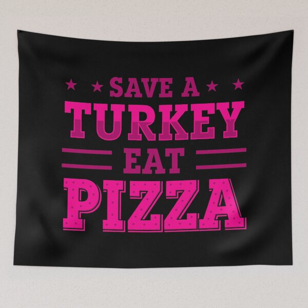 Item preview, pink thanksgiving save turkey pizza  designed and sold by Gossip Rag.